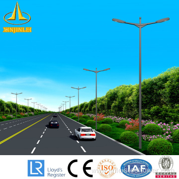 12m square galvanized street lighting pole